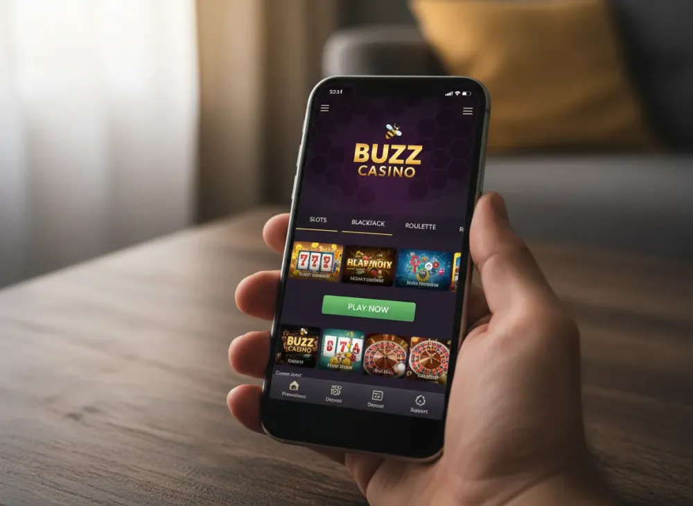 Buzz casino app para dispositivos móveis e recursos